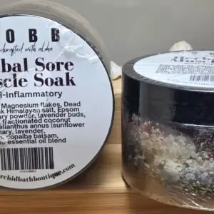 HERBAL ANTI-INFLAMMATORY & SORE MUSCLE BATH SOAK + 3 empty tea bags