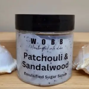 PATCHOULI & SANDALWOOD BODY SCRUB 4 OZ